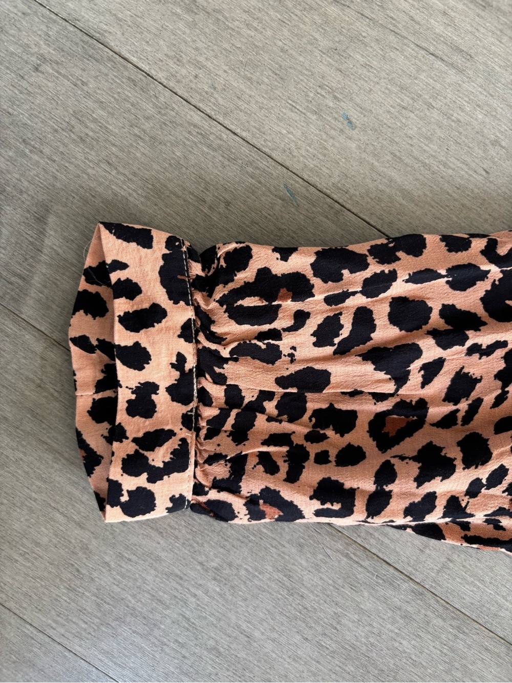 Dynamite Pink Leopard Print Mini Dress Long Sleeve Tie Waist Size M - Picture 6 of 8